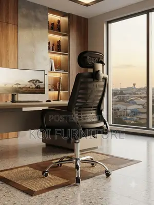 Office Chairs; Adjustable Headrest Office Mesh Chairs