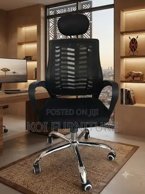 Office Chairs; Adjustable Headrest Office Mesh Chairs