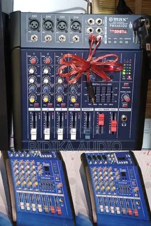 Max PMX402DU Professional 4-Channel Powered Audio Mixer