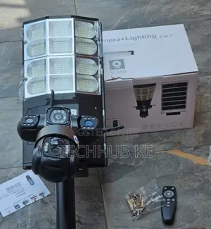 Solar CCTV Camera 180W 4G PTZ Outdoor Security Camera With Floodlight