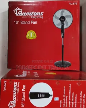 Ramtons Standing Fan Size 16 Inches,Energy-Efficient Cooling