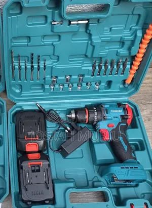 21V Cordless Brushless Drill Driver Kit With 2 Batteries Accessories
