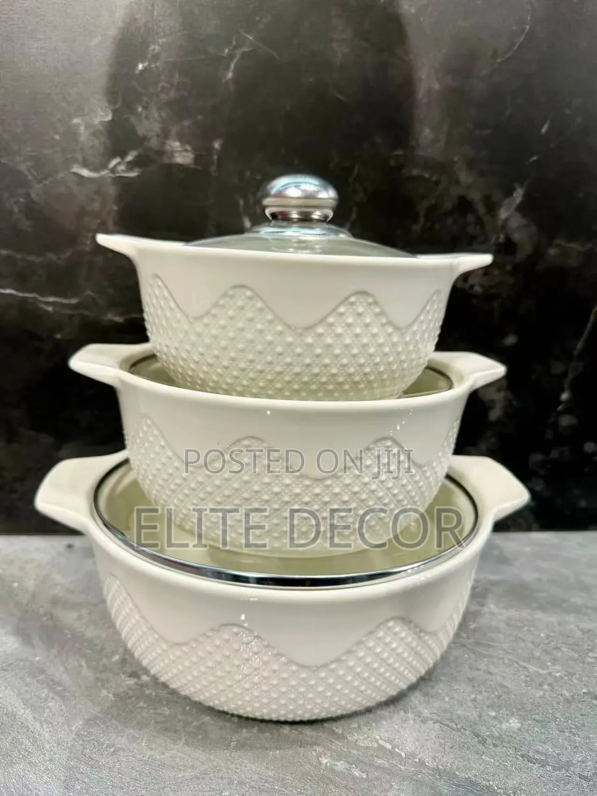 Stylish 3-in-1 Ceramic Serving Dish Casserole Set