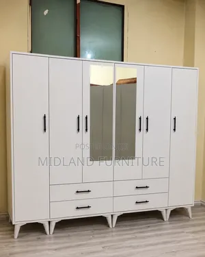 6 Door Wardrobe With Mirrors Drawers