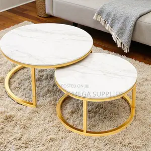 Marble Nesting Coffee Table Set for Lounge Reception Office