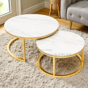 Decorative Marble Nesting Coffee Table Set for Home Interiors