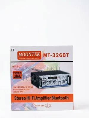Moontek MT-326BT Hi-Fi Stereo Bluetooth Amplifier AC/DC 12V.
