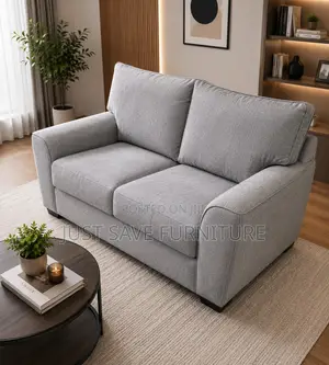 Luna Light Grey 2-Seater Sofa