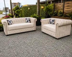 Windsor Cream Chesterfield Sofa Set (3+2)
