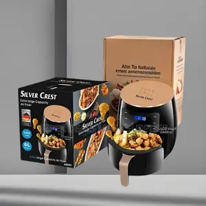 Multifunctional Silver Crest 4/5/6/8l Touch Screen Digital Air Fryer