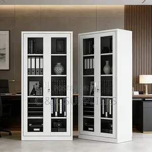 2-Swing Door Full Glass Storage Cabinet