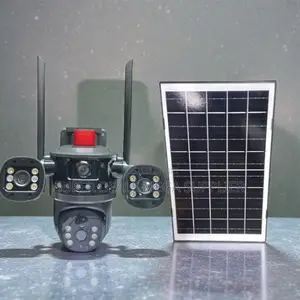 V380 Pro 20MP 4G PTZ Rotating Triple Lens Solar Camera Multiple Users