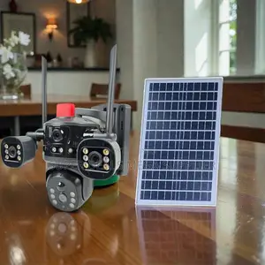 V380Pro 20MP 4G PTZ Rotating Triple Lens Solar Camera Villa Protection