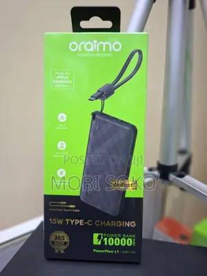 Oraimo PowerFlow L1 10,000mAh Power Bank With Detachable Type C Cable