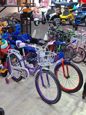 Kids Riding Bicycle With Basket Training Support
