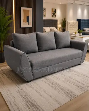 Grey 3-Seater Fabric Sofa on Offer