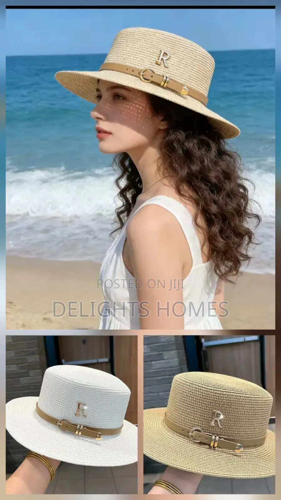 Flat Straw Summer Hats_za