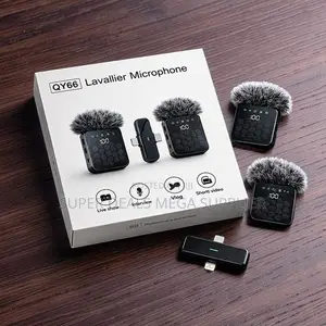 Broadcast-Quality 3 in 1 Dual Mics Wireless Lavalier Microphone