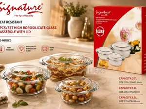 Signature Set of 3 Glass Casserole