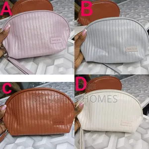 Portable Makeup Bag, Waterproof Leather Pouch_esj