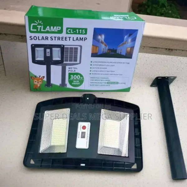 CTLamp 300W Motion Sensor Wider Lighting Area Solar Street Light
