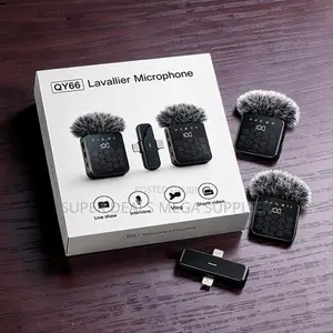 Modern Stylish 3 in 1 Dual Mics Wireless Lavalier Microphone
