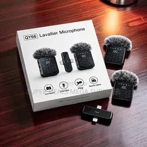 Professional-Grade 3 in 1 Dual Mics Wireless Lavalier Microphone