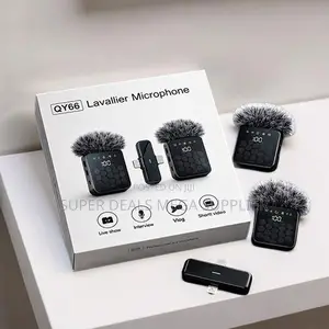 30-Foot Wireless Range 3 in 1 Dual Mics Wireless Lavalier Microphone
