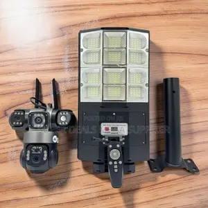 Energy Saving 20MP 4G PTZ Multiple Lens Camera With Solar Street Light