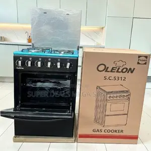 Professional-Grade Free Standing 4 Gas Cooker Burner + Electric Oven