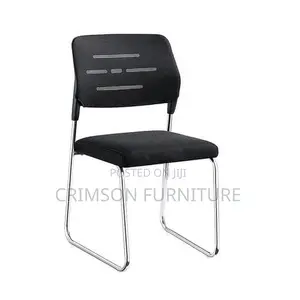 Leather Office Waiting Chair Black