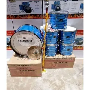 Complete Marching Band Drum Set –6 Pieces With Cymbals Drumsticks
