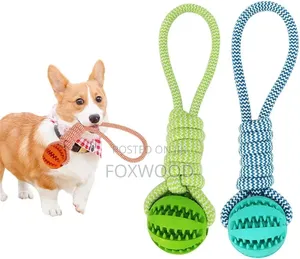 Dog Ball With Rope Tug of War Toy Interactive Dog Toy