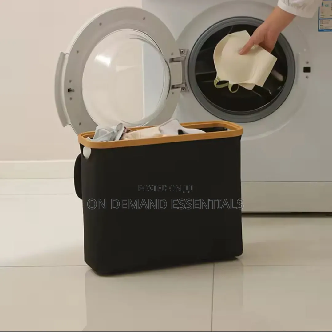 Toilet Paper Basket Organiser With Bamboo Lid