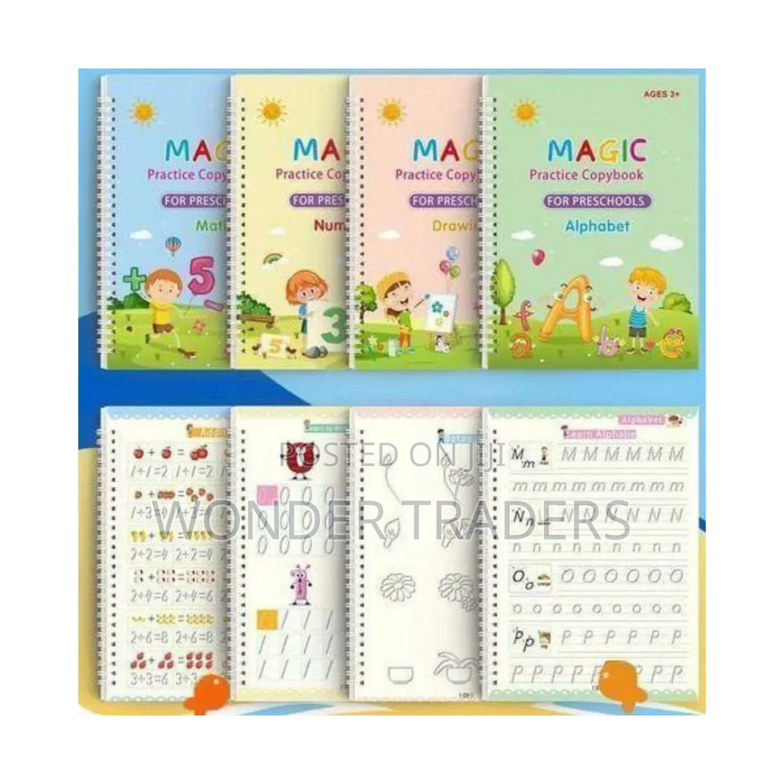 4 Pieces Sank Magic Practice Copybooks for Kids