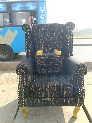 King Chair Black and Gold in Colour