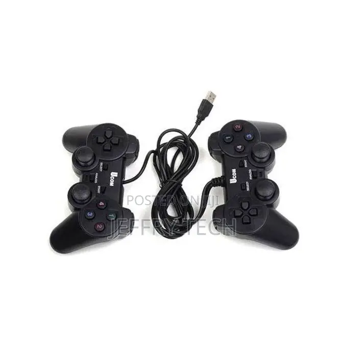 UCOM Wired Twin USB Game Gamepad Controller - Black