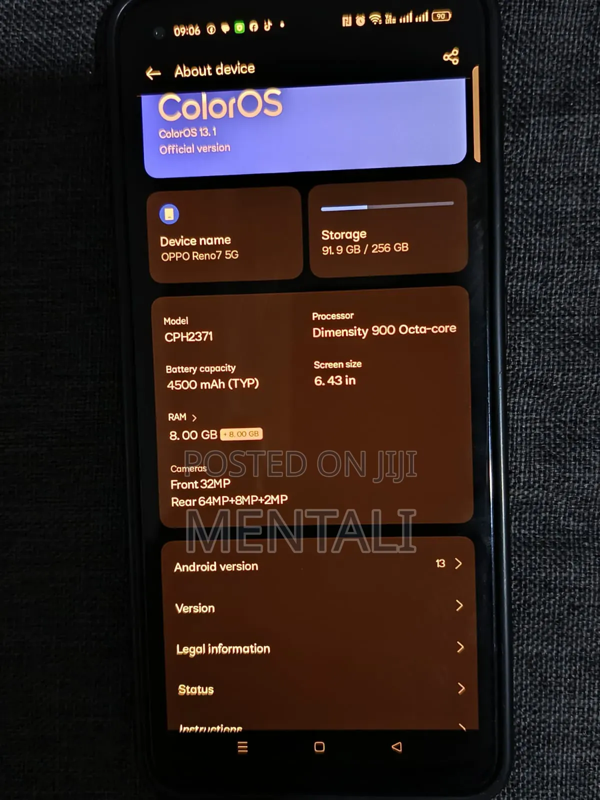 Oppo Reno 256 GB Blue