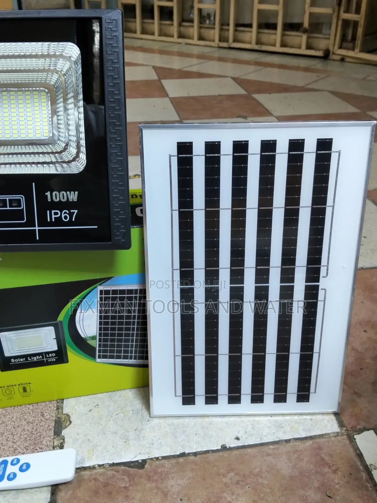 BRIGHTEST IP 68 SOLAR FLOOD LIGHT 100 Watts With Remote