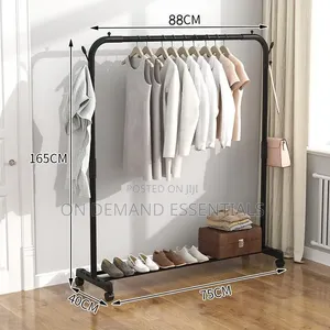 Single Pole Standing Iron Cloth Drying Rack