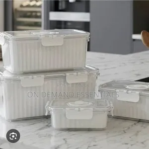 4 PCS Food Grade Eco-Friendly Moisture Proof Fridge Containers