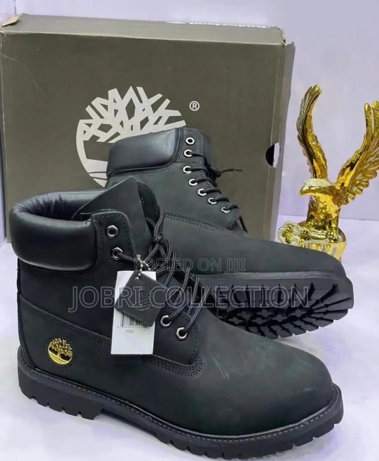 Black Timberland Leather Boots