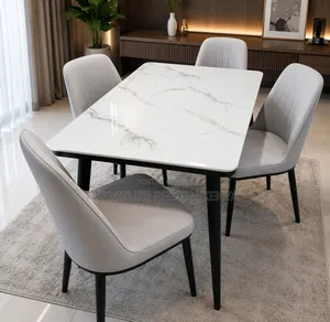 Four-Seater Marble Top Dining Table