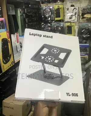 Heavy Duty Aluminum Laptop Stand - Duo Fans Ergonomic Cooling