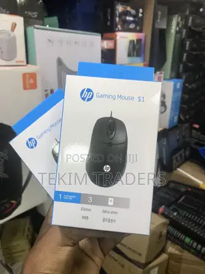 HP S1 Gaming Mouse 1000DPI USB Wired Plug Play Black
