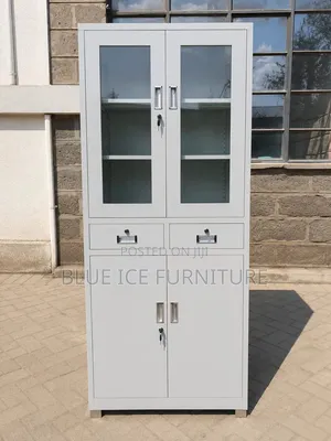 Premium 4-Door Steel Cabinet Filing Cabinet With Glass Door