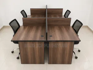 Modern 4 - Way Office Workstation With Partition