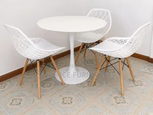 Modern 3 Seater Round Dining Table Set