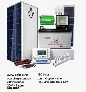 300W Solar - 200Ah Battery - 300w Inverter - 100w Free Floodlight
