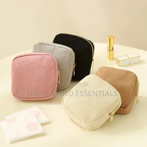 Velvet Makeup and Sanitary Napkins Case Mini Cosmetic Storage Pouch